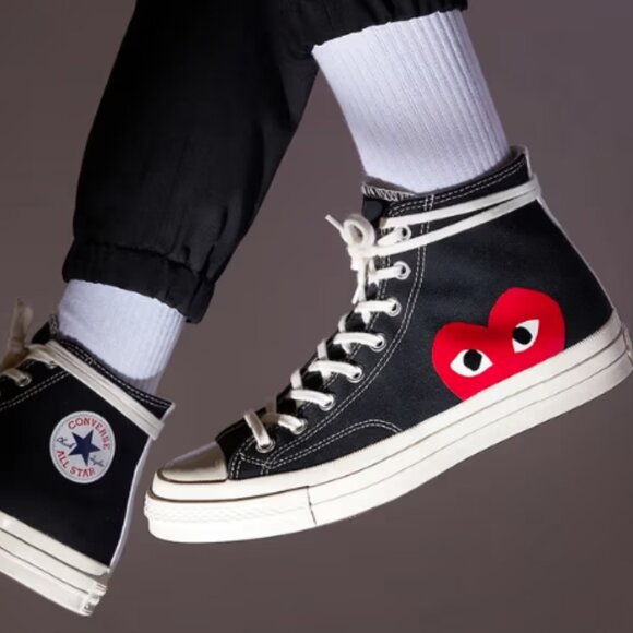 Converse x Comme des Garçons PLAY Chuck Taylor All Star High Top Black SZ 11